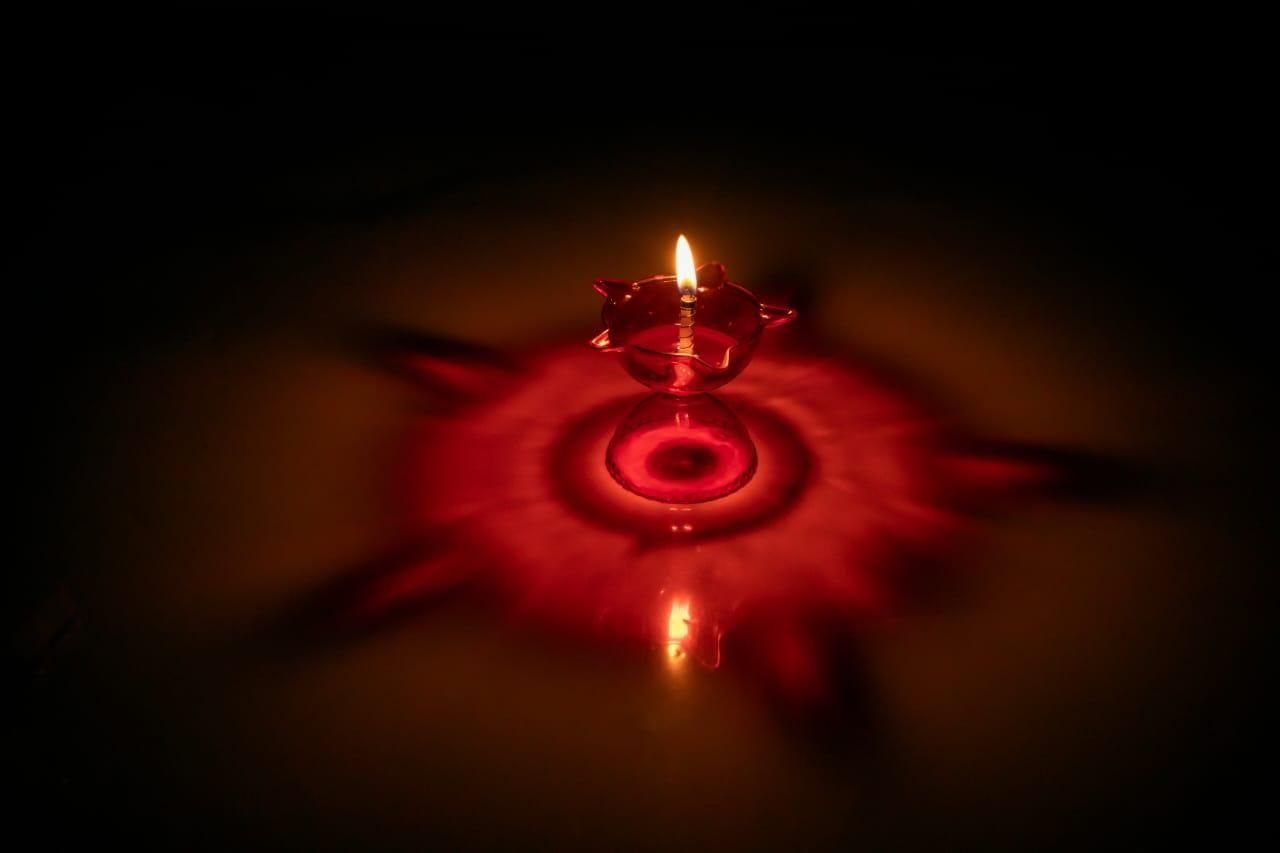 3D Reusable Reflective Shadow Colourful Diya (Pack of 4/12/24))
