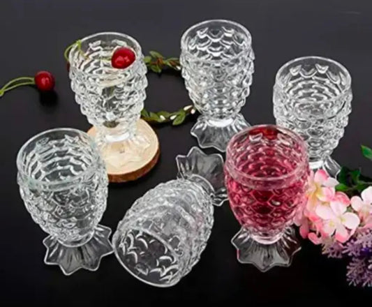 Royal Pine Crystal Cups & Diamond Scale Pattern Goblets