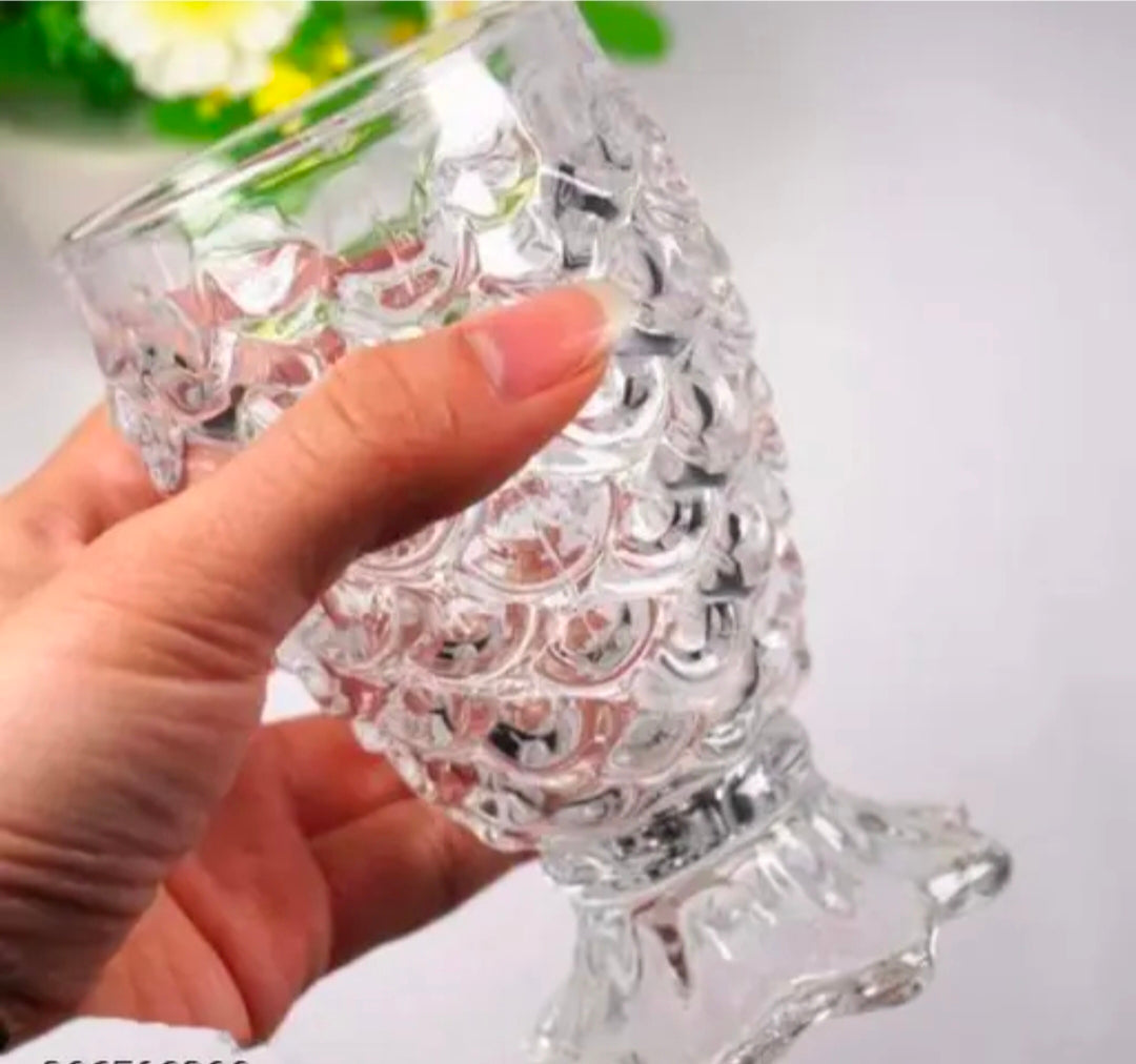 Royal Pine Crystal Cups & Diamond Scale Pattern Goblets